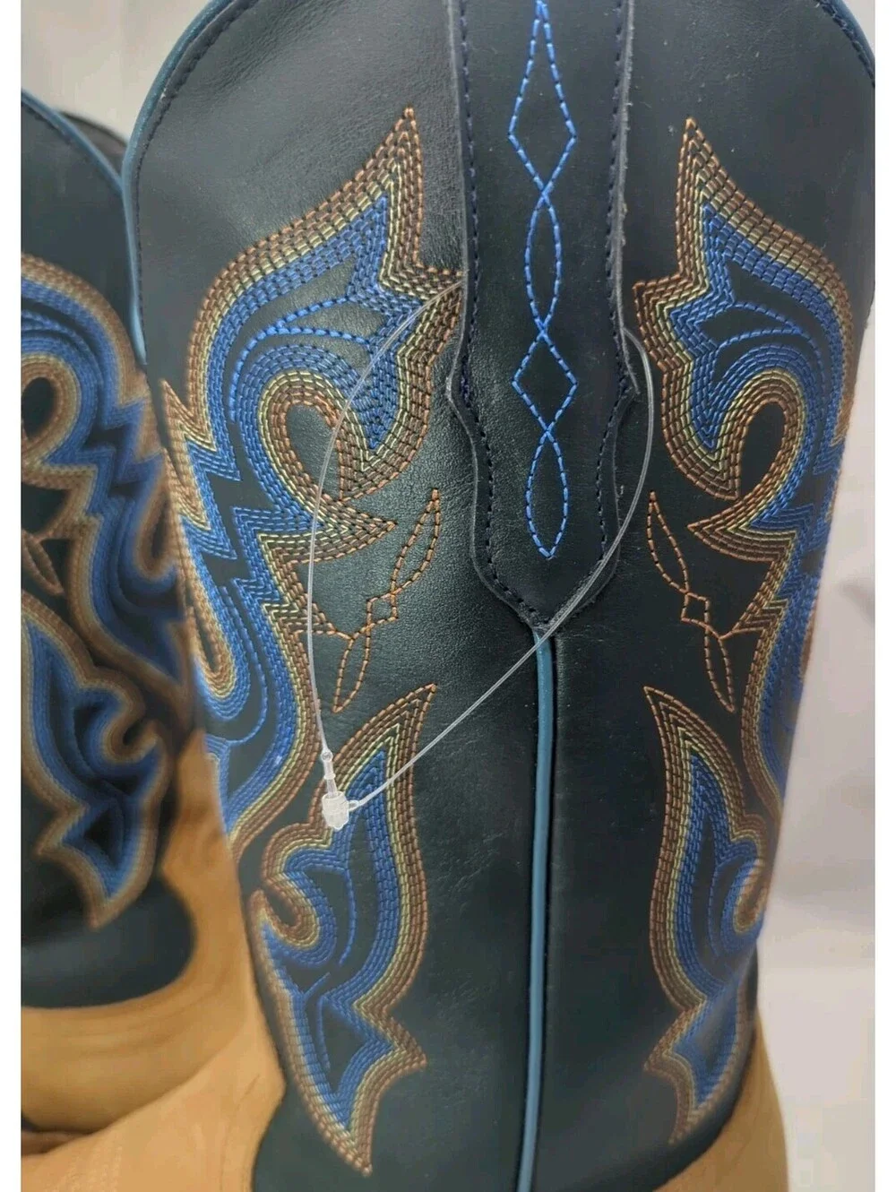 $330 J.B. Dillon Reserve Cowboy Western Blue Tan Leather Boot JBRP3250 Mens 8.5